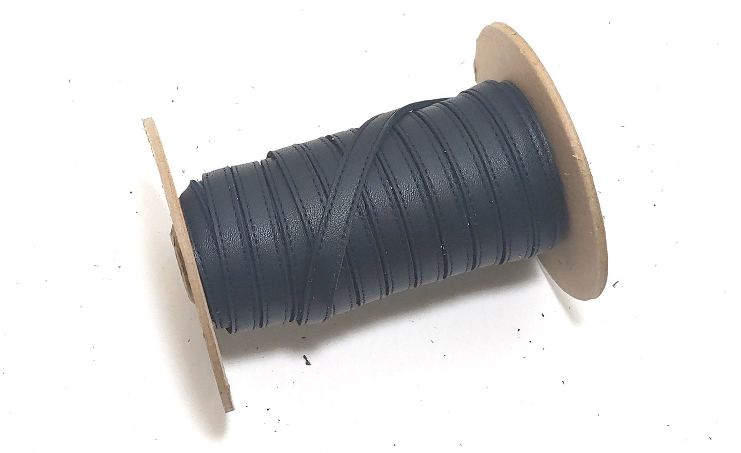 3/8" Back to Back Stitched, Cowhide Leather Stripping in Navy Manhattan (3 YDS) 3168XD9 leather straps, leather strips, leather jewelry