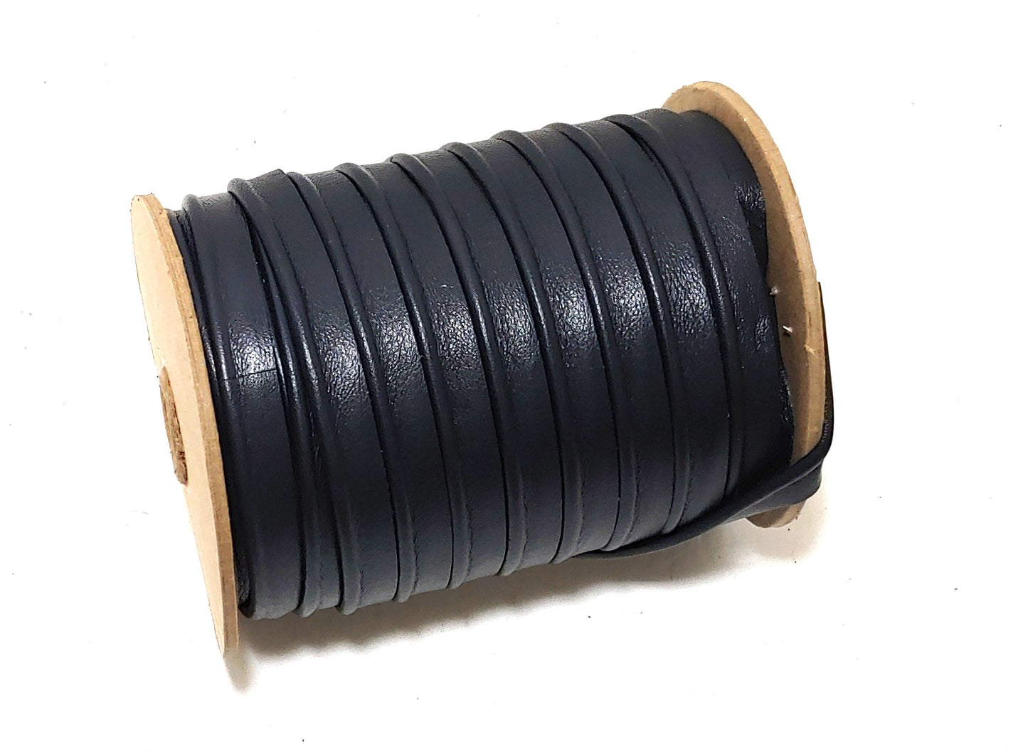 1/2" Cord Piping, Navy Lamb Touch Cowhide Leather (3 YDS) 3277XDB welting, cushion trim