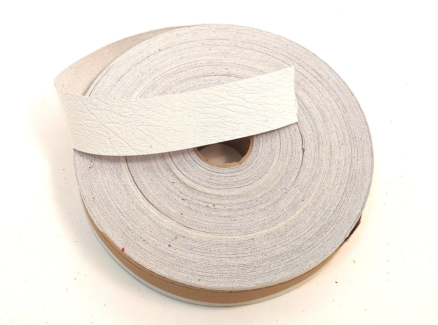1-1/2" wide Flat Cowhide Leather in White UPL (3 YDS) 1500FCD leather strips; straps