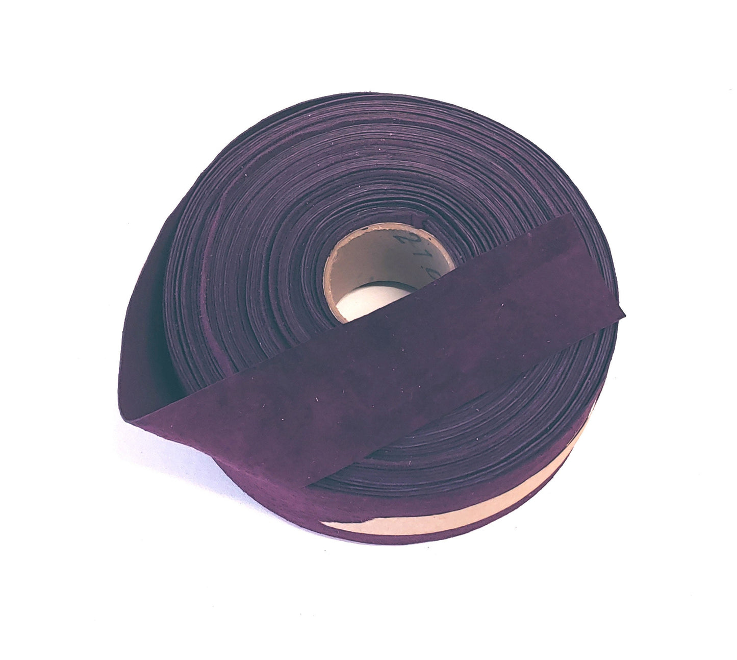 3/4" Flat, Pig Suede Stripping, in Wine (5 YDS) 0750NP5 purple trim tape; edge binding; leather tape