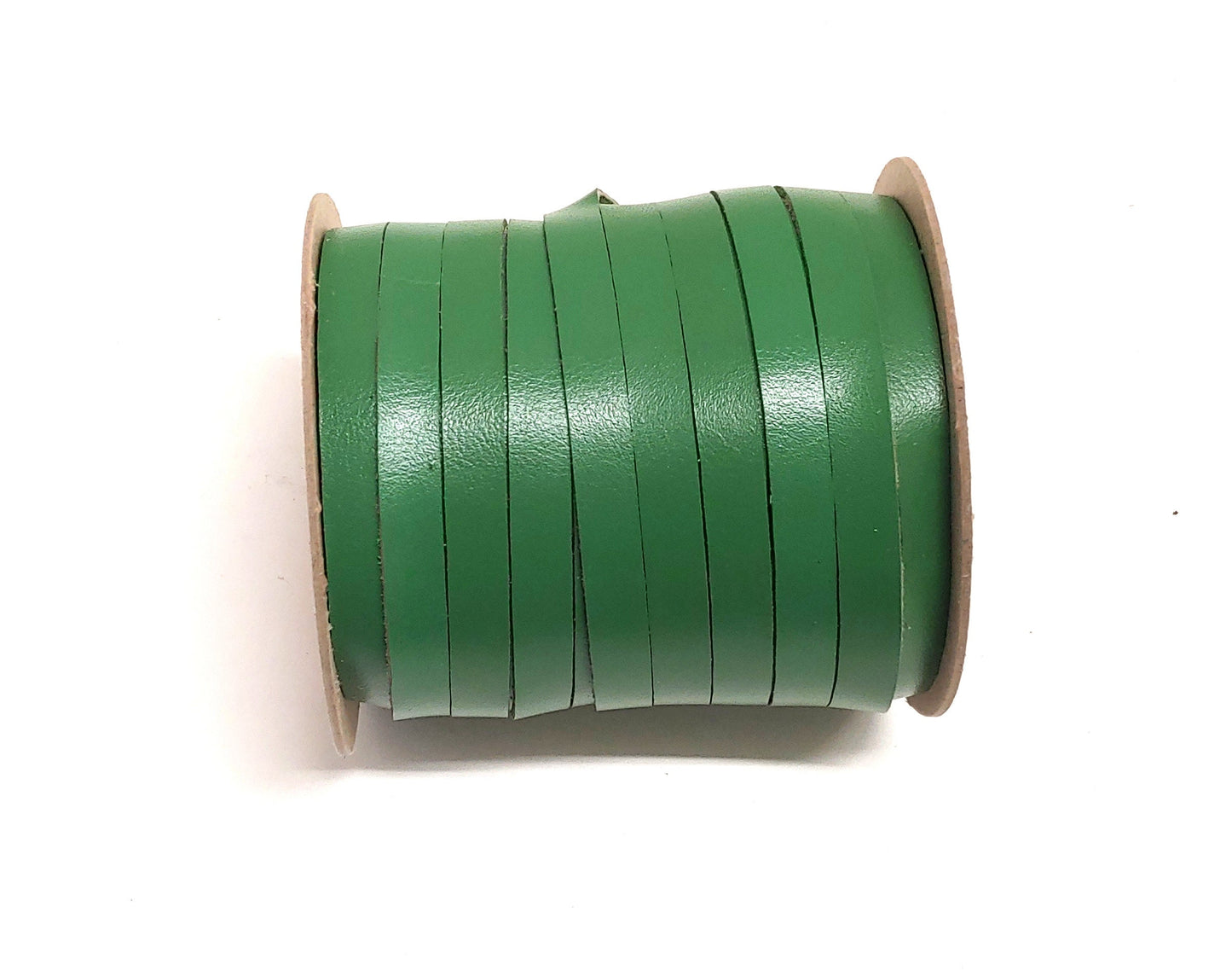 1/2" Flat Lime Green Cow Split Cowhide Leather Strap (5 yds) 0500NC9 Thickness 0.060"