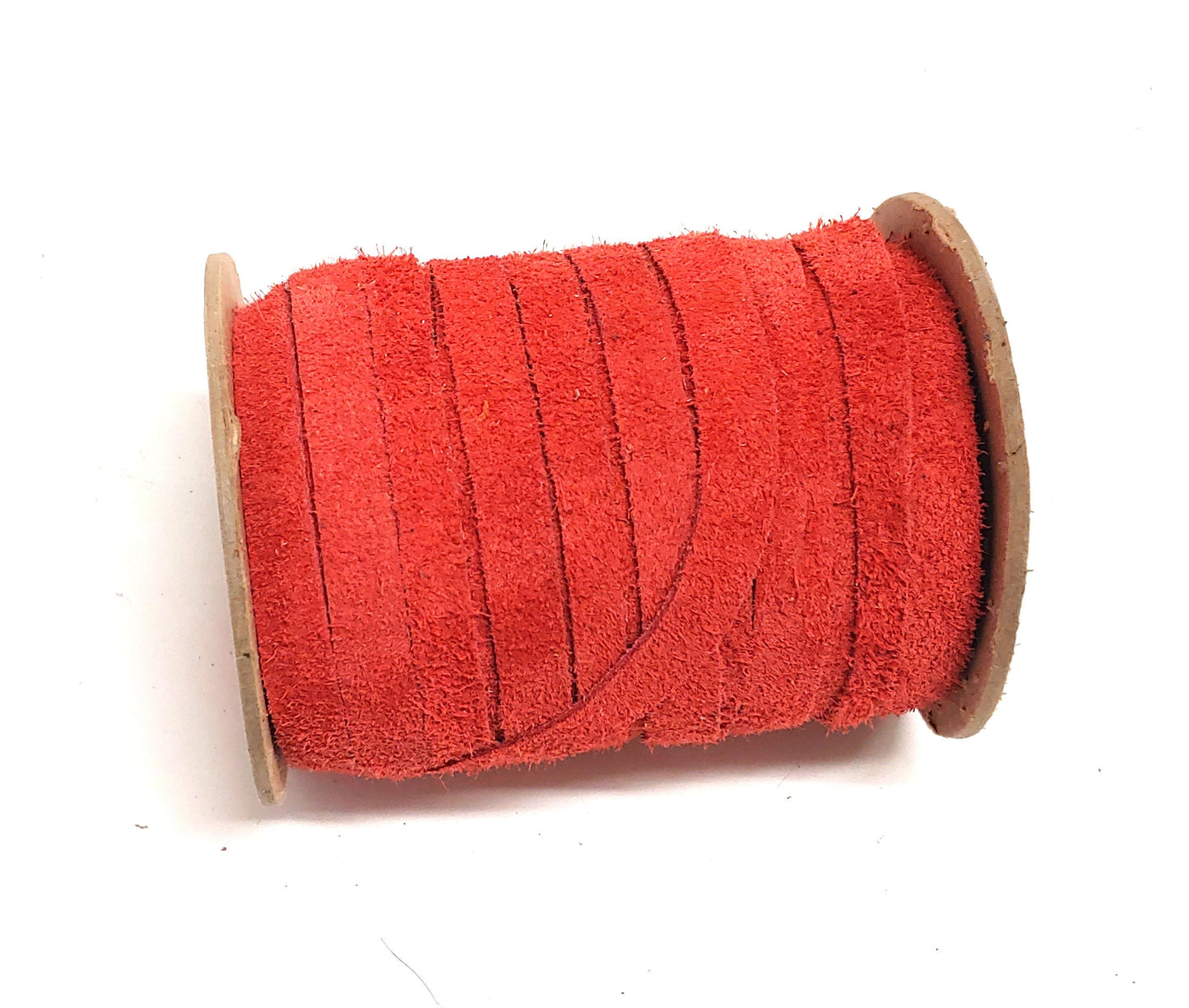1/2" Flat Salmon Pink Calf Genuine Cowhide Split Suede Leather (5 yds) 0500NC5 trim tape; edge binding; leather tape