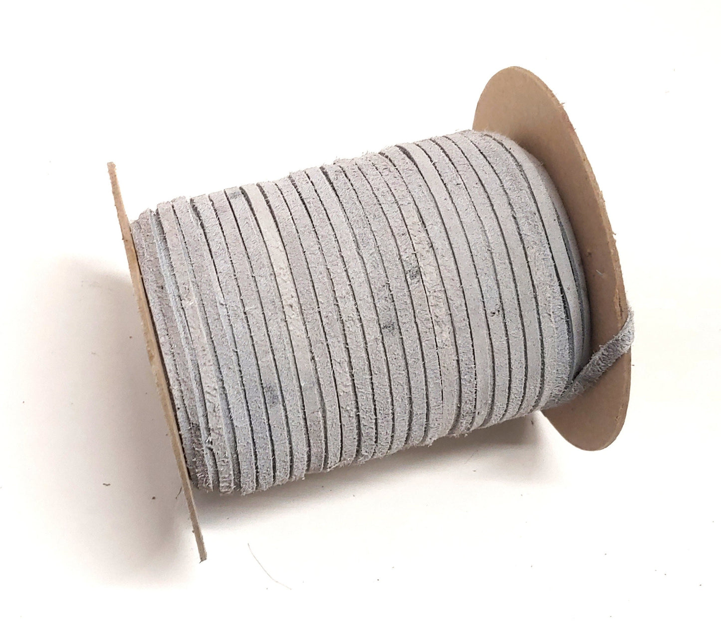 5/32" Flat, Cowhide Suede Lacing in Light Gray (10 yards) 0156ND5