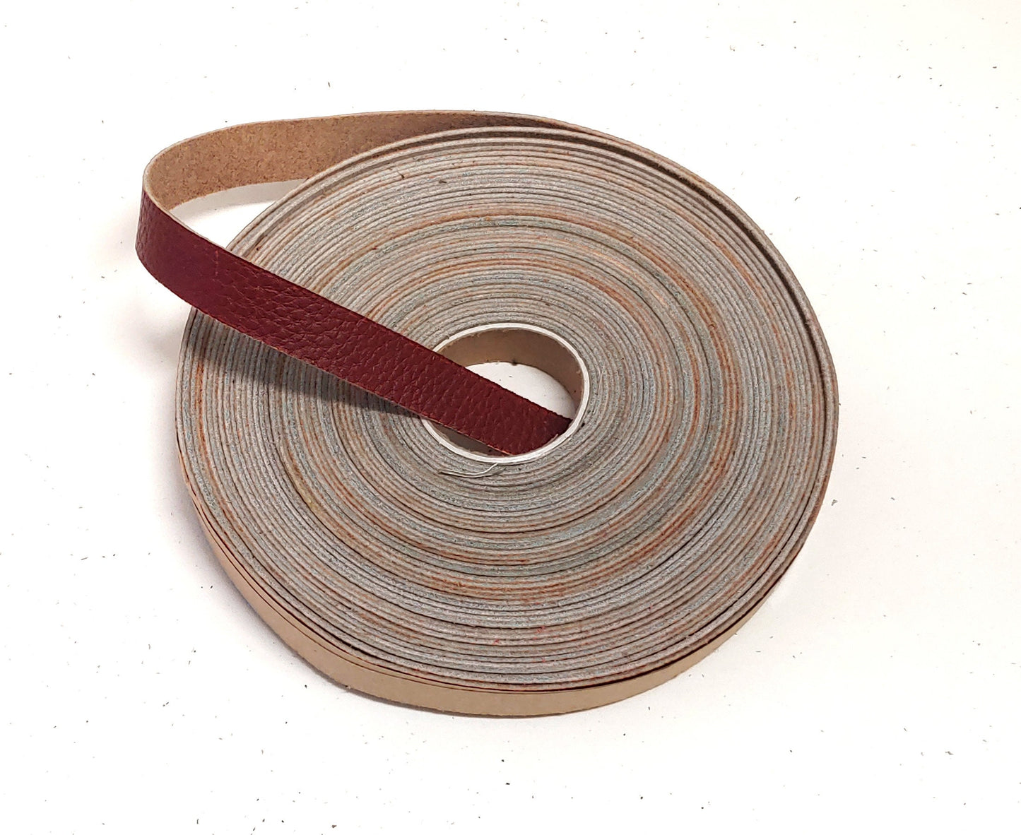 5/8" Flat, Cowhide Leather Strap in Rust (5 YDS) 0625NCB brown, red