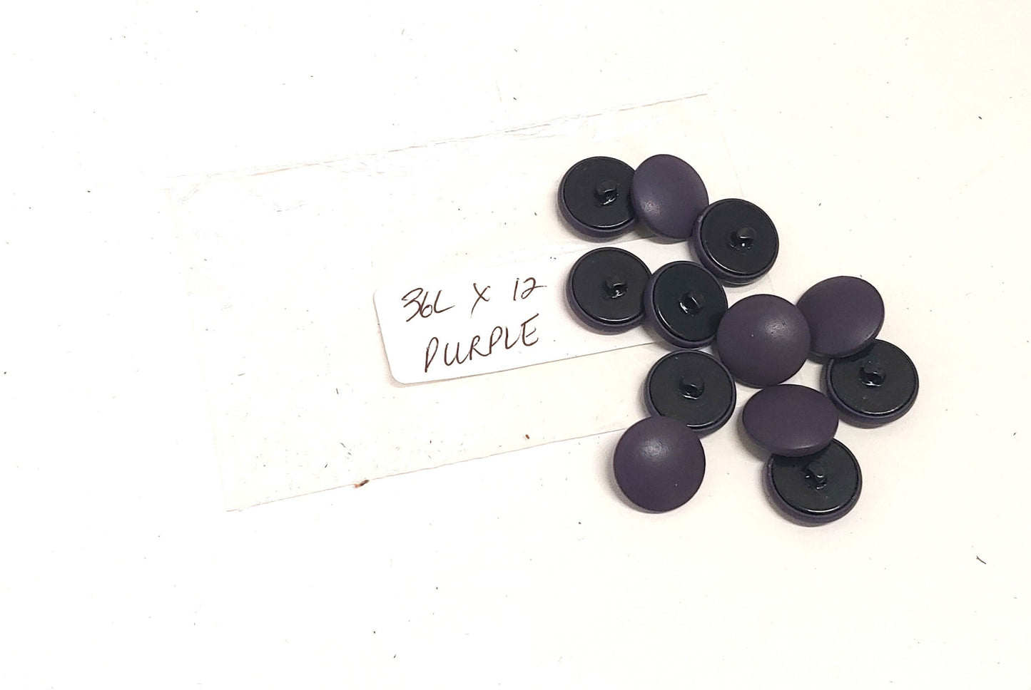 12 Cowhide Leather Covered Buttons 36 Line, Purple Cow, 7/8" (22mm)