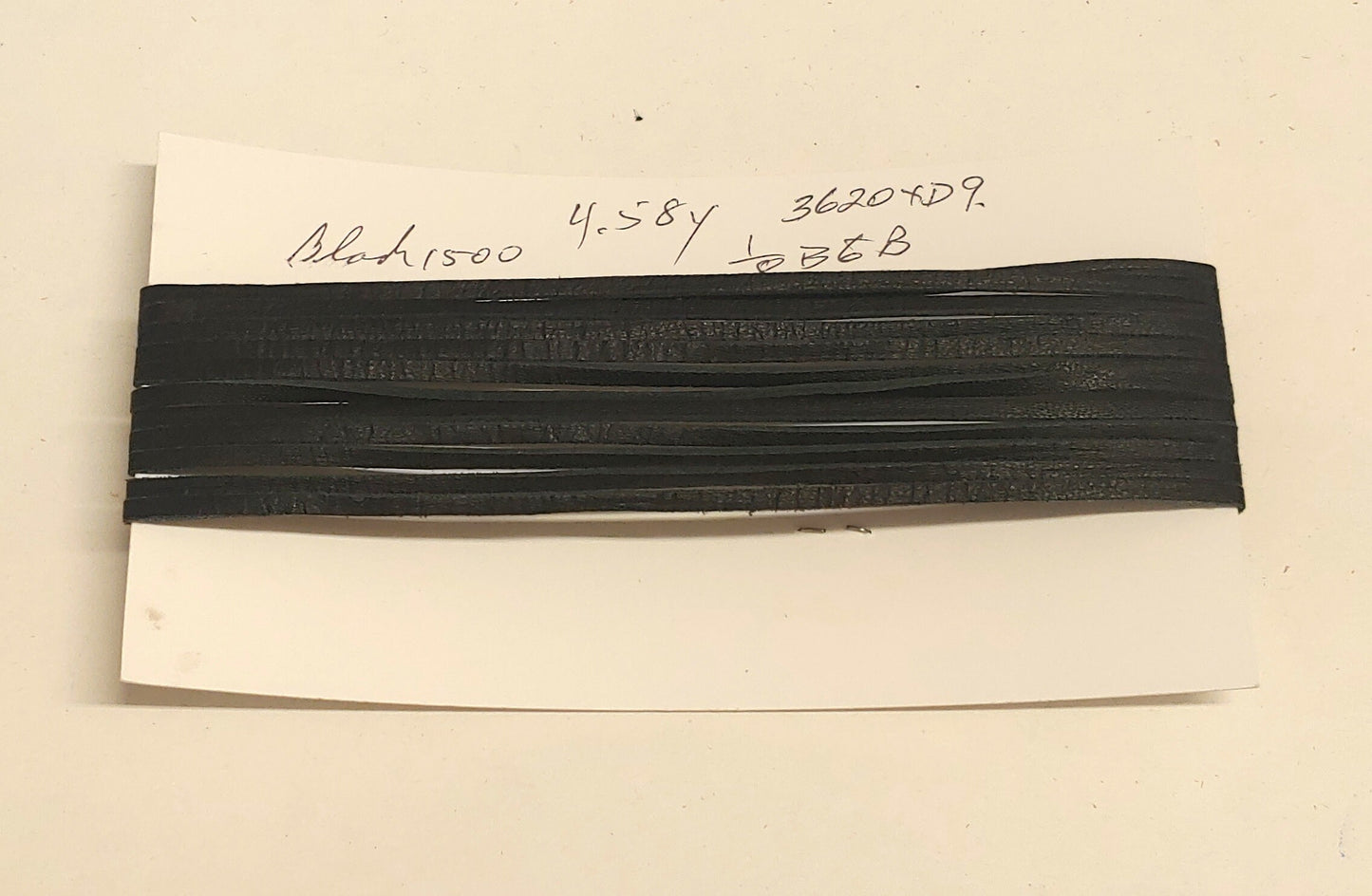 1/8" Back-to-back Cowhide Leather Lacing in Black 1500 (4.58 yds) 3620XD9