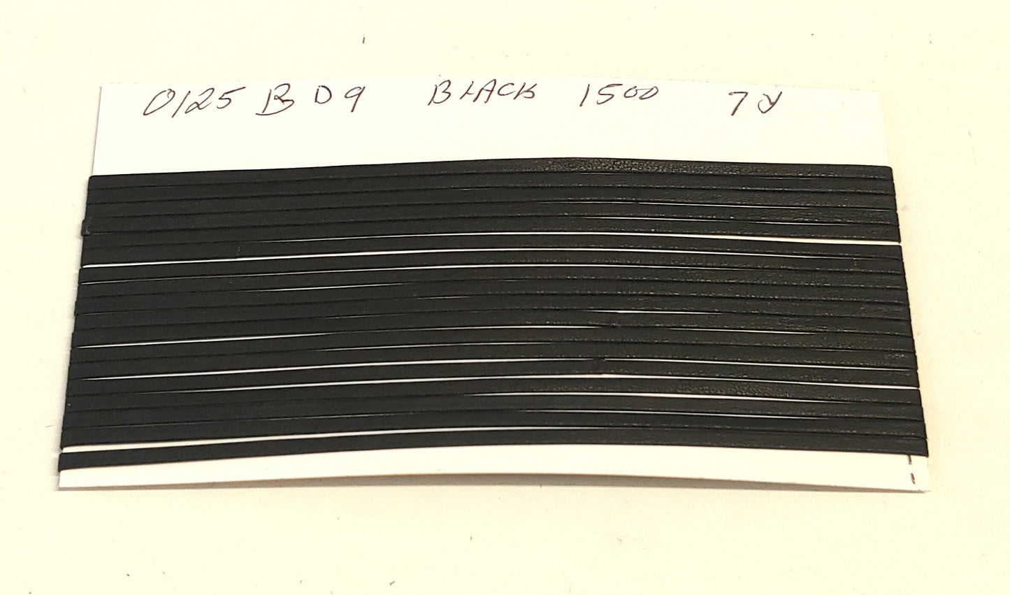 1/8" Double-Folded Cowhide Leather Lacing in Black - choose your length - 0125RD9 *card*