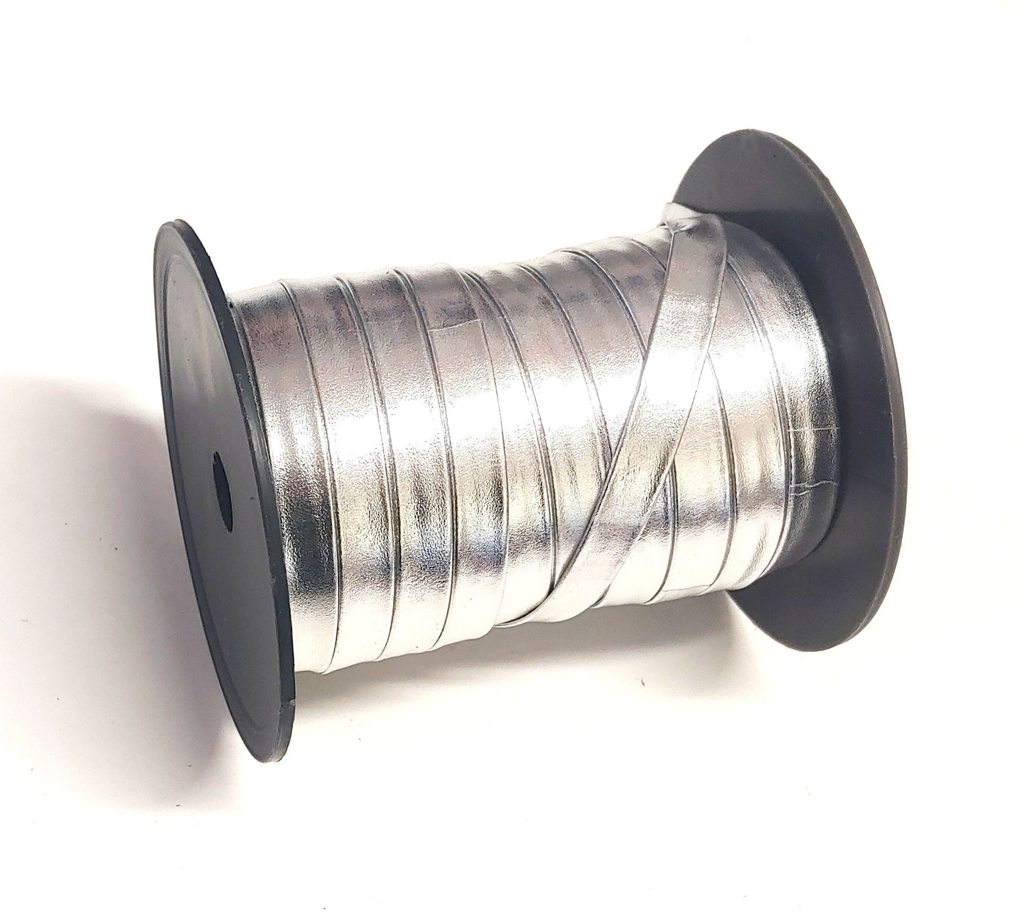 1/2" Double-Folded Cowhide Strap in Silver Metallic (5 YDS) 0500BDD WITHOUT Reinforcement