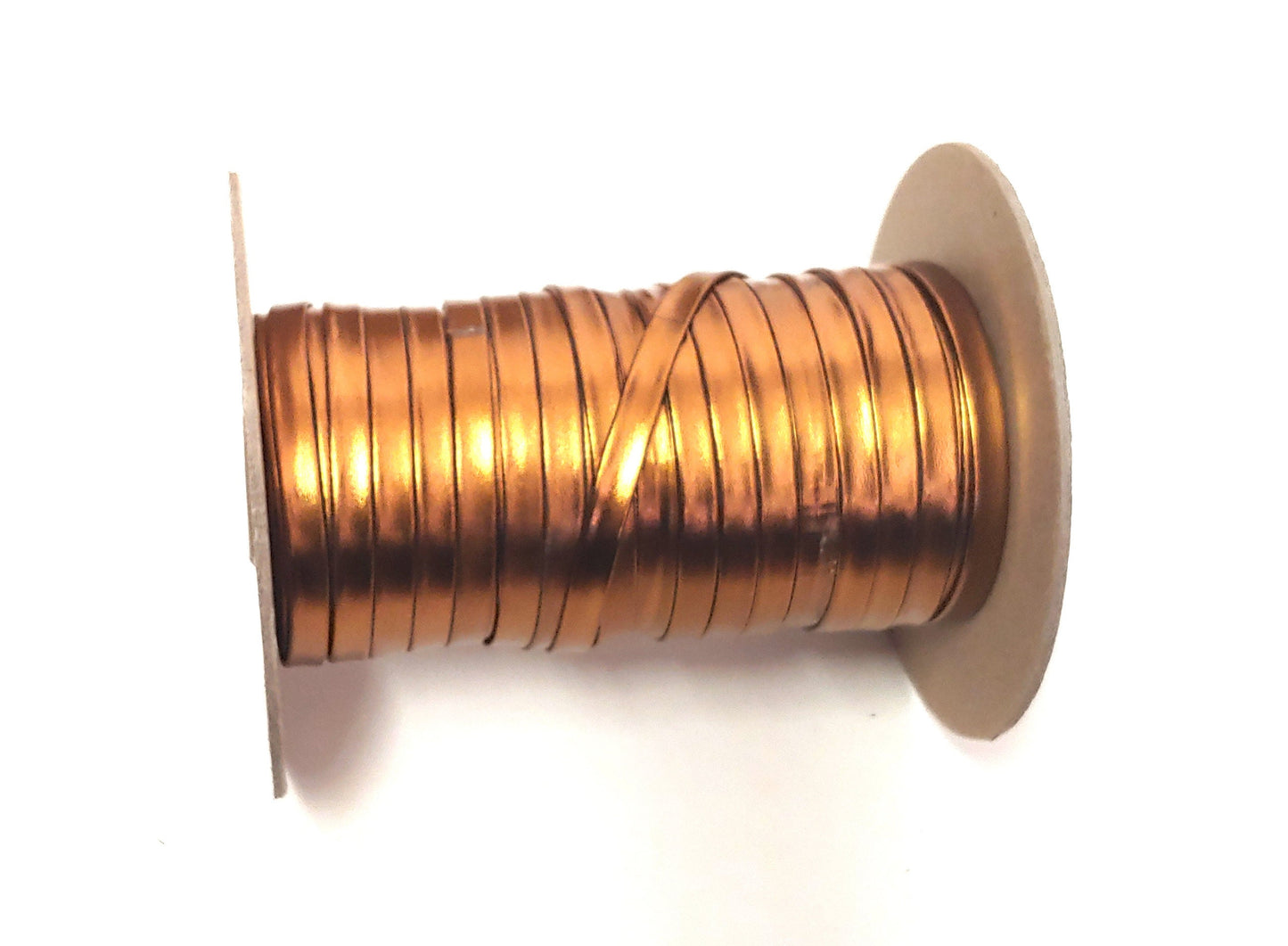 3/8" wide Cowhide Leather Stripping in Bronze Metallic (3 yds) 0375BDD Double-Folded