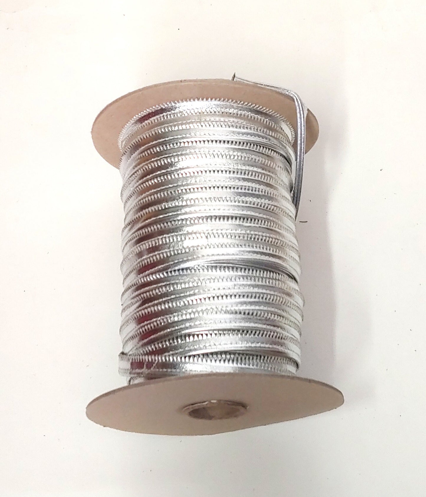 7/16" Double Cord Piping, Genuine Cowhide Leather in Silver Metallic (3 YDS) 3769XDD - bold piping; upholstery piping;