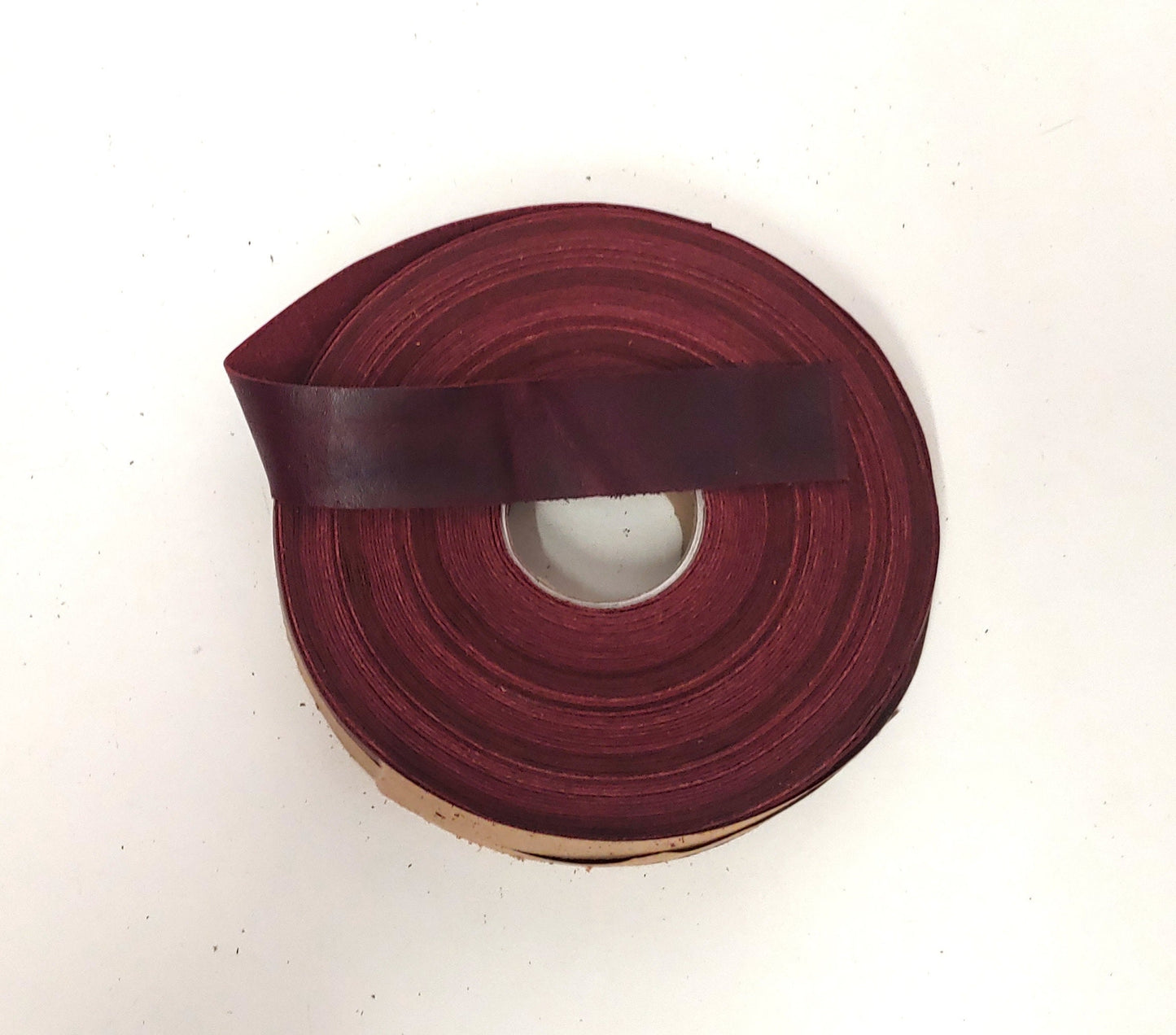 1" Flat Cowhide Leather Binding in Oxblood UPL (5 yds) 1000FDE trim tape; edge binding;