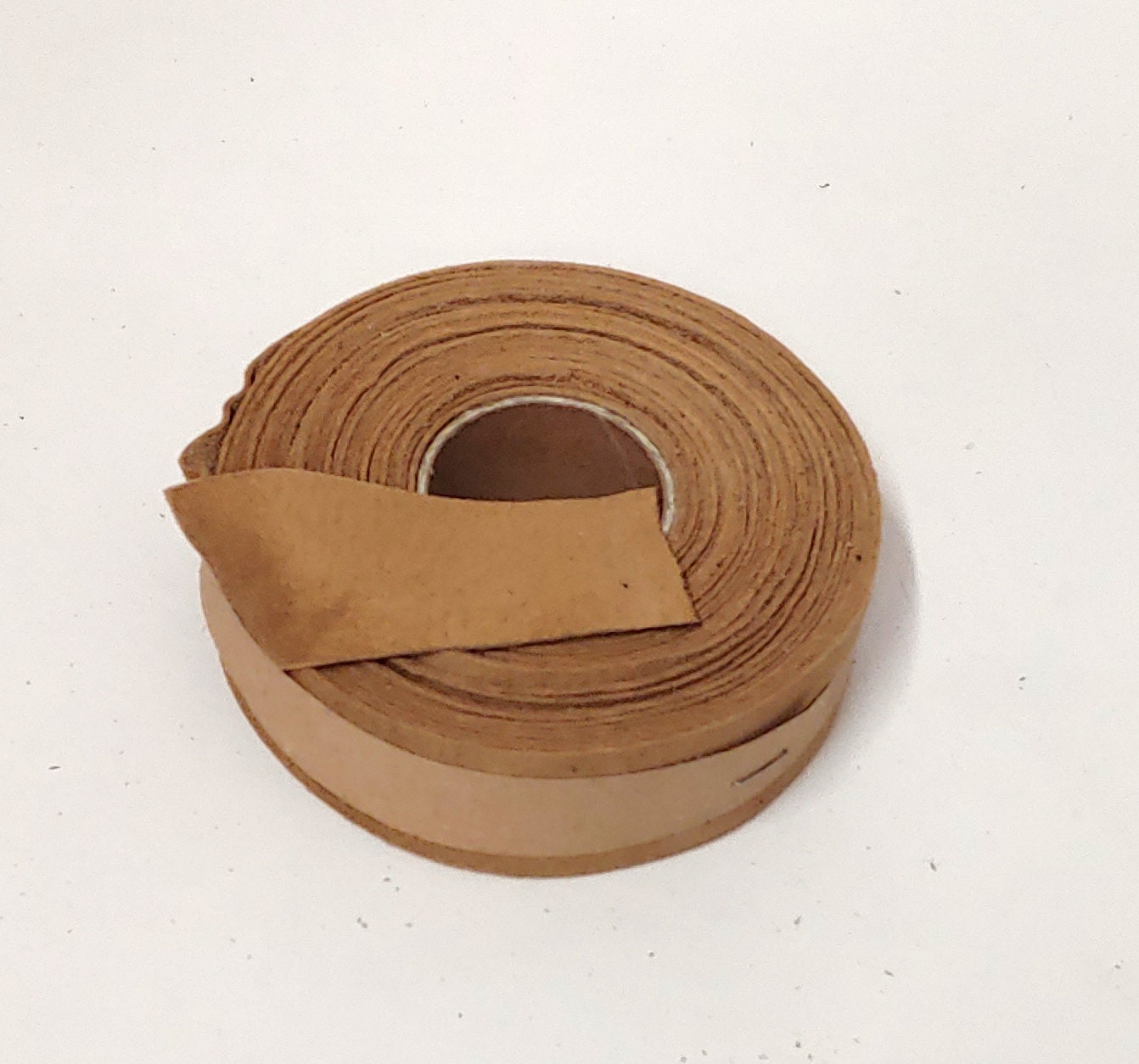 1- 1/4" Flat, Pig Suede Stripping, in Light Tobacco (3 YDS) 1250NP5 trim tape; edge binding; leather tape
