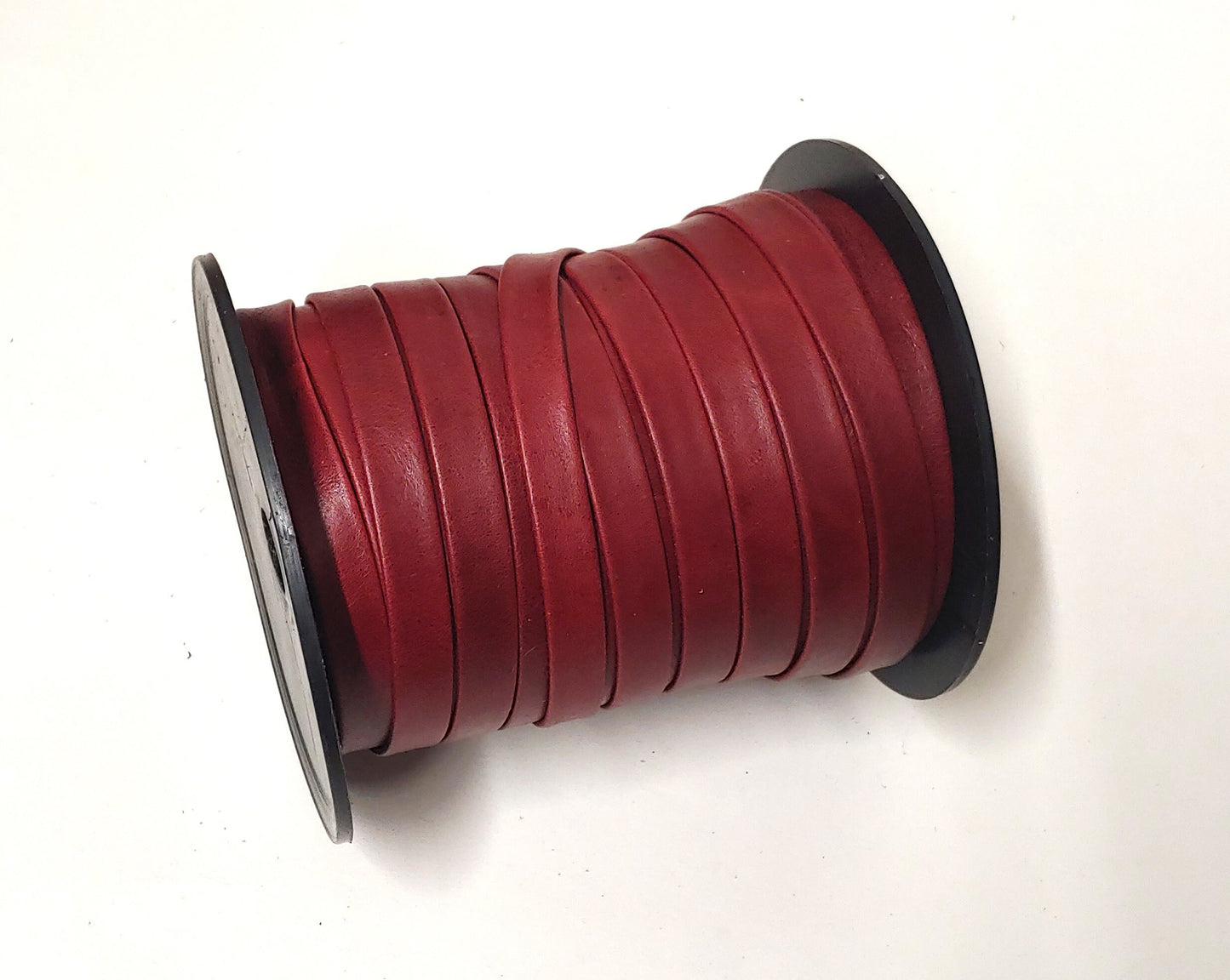 1/2" Double-Folded Leather, Cowhide Strap in Cherry UPL (5 YDS) 0500BDE Thickness of 0.045"