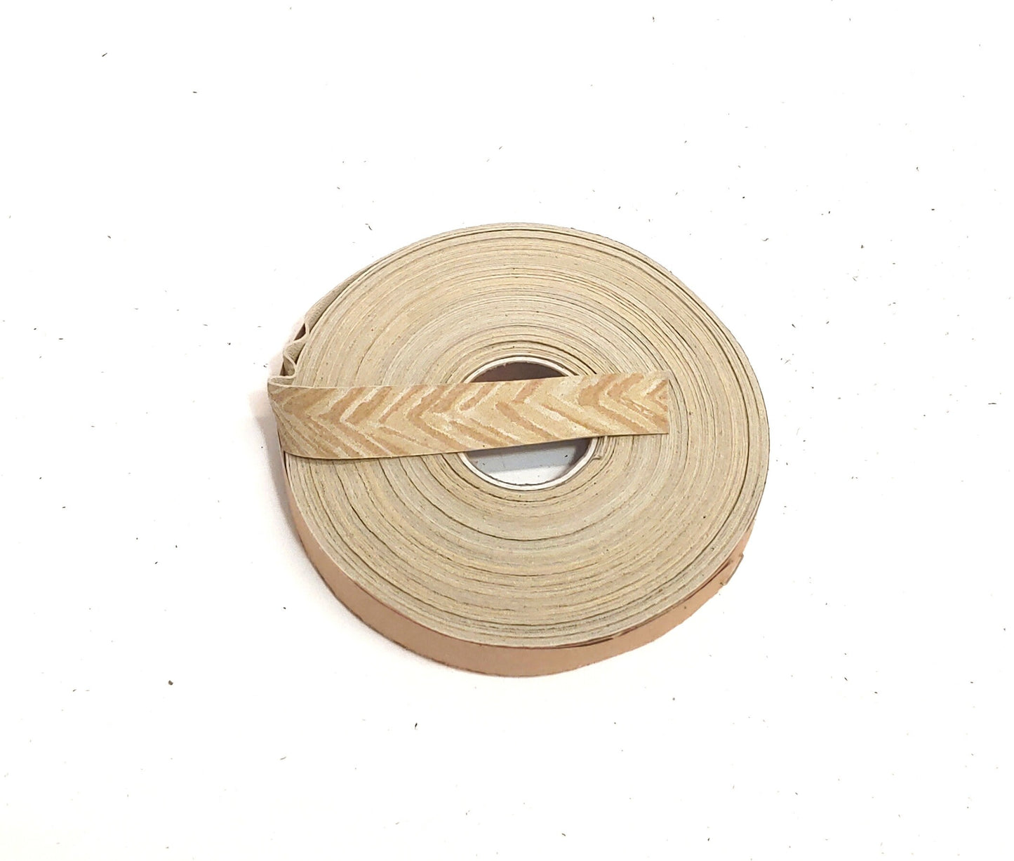 3/4" Flat, Pig Suede Binding in Striped Beige (5 yds) 0750NP7 trim tape; edge binding; leather tape
