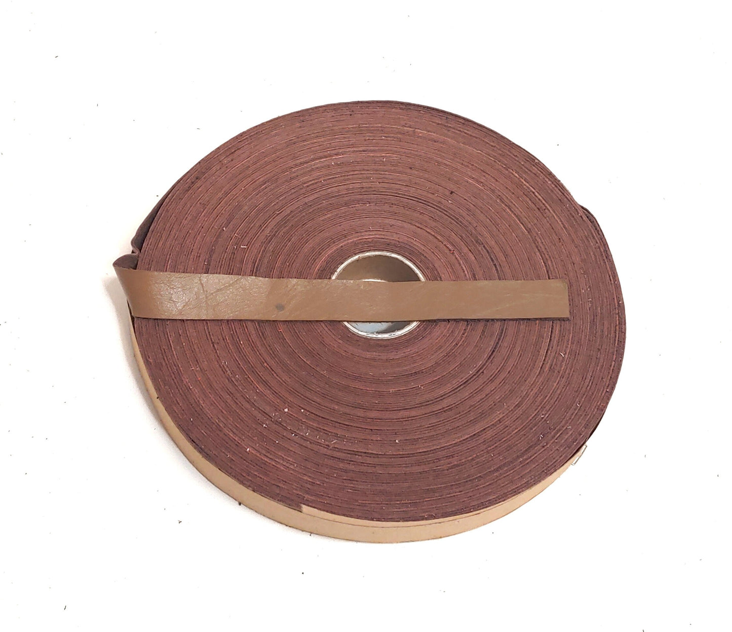 1" wide Flat Cowhide Leather Binding in Camel 3 YDS) 1000NDB leather strips; straps; edge trim; edge binding; black leather;