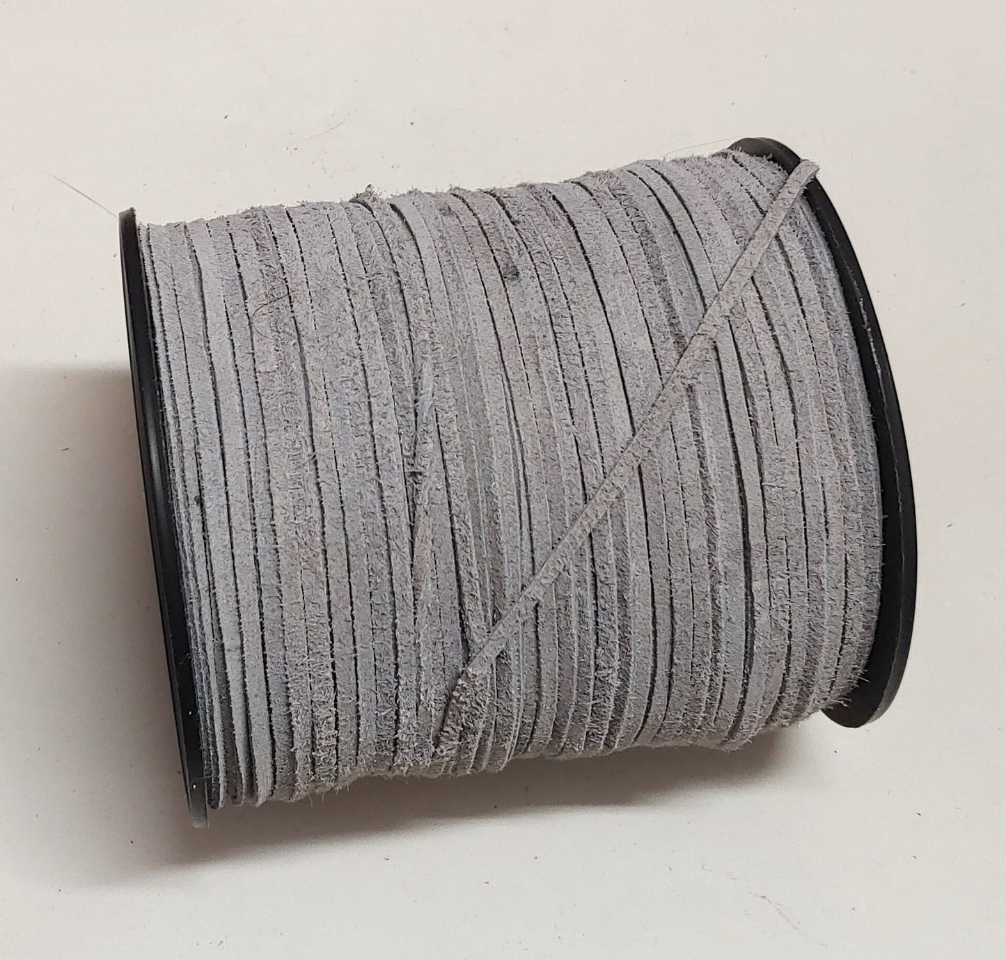 1/8" Flat Fire-Resistant Cow Split Suede Lacing in Light Grey (10yards) 0125ND DIY; tassels; dream catchers; fringes; leather crafts; string