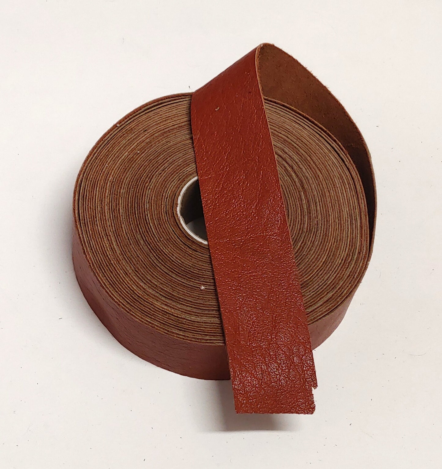 1-1/2" Flat Cowhide Leather Binding in Amber (3 YDS) 1500NDB trim tape; edge binding; leather tape