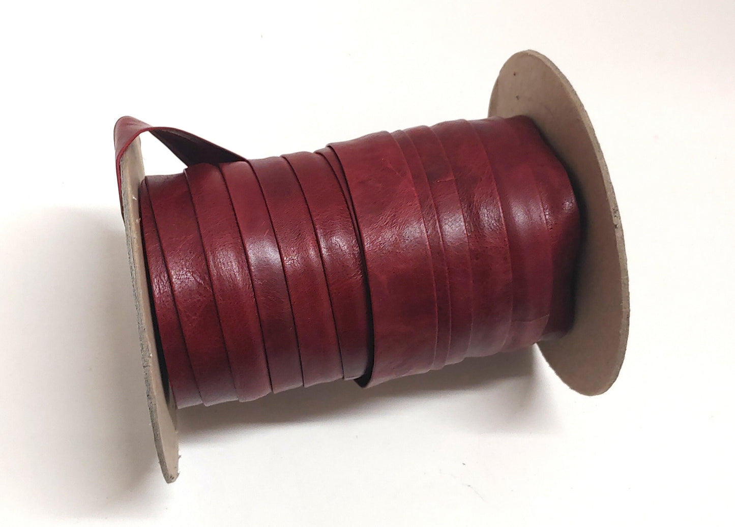 1" wide Open Fold Genuine Leather Binding in Cherry UPL ( 2 YDS) 3069XDE edge binding