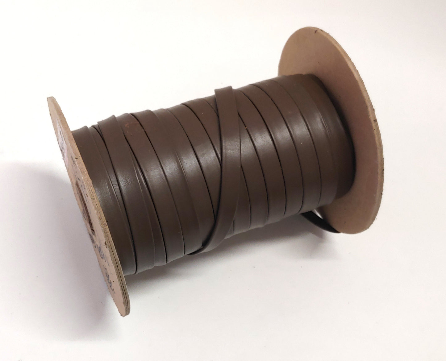 1/2" wide Cowhide Leather Stripping in Khaki (3 yds) 3702XD9 Double-Folded, Reinforced