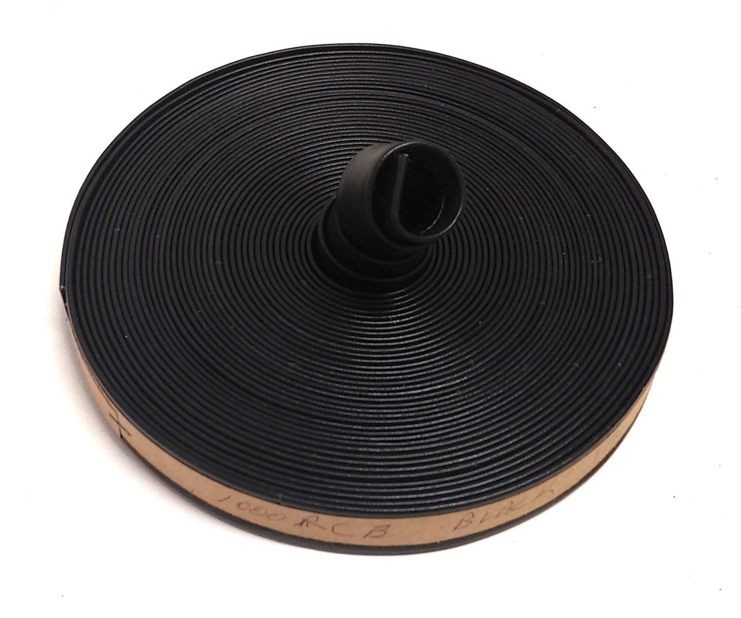 1" Double-folded & Reinforced Goat Leather Strap in Black Firm Boot (1 YD) 1000RCB