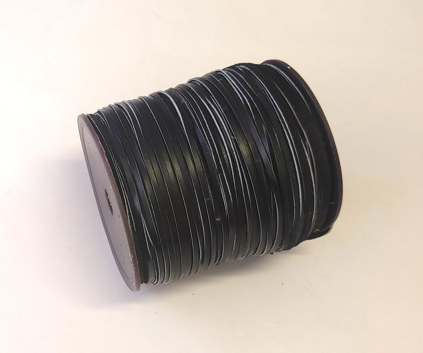 1/8" Flat Cowhide Leather Lacing in Black 050 (10 yds) 0125NCD jewelry cord; DIY;dream catchers; leather crafts;