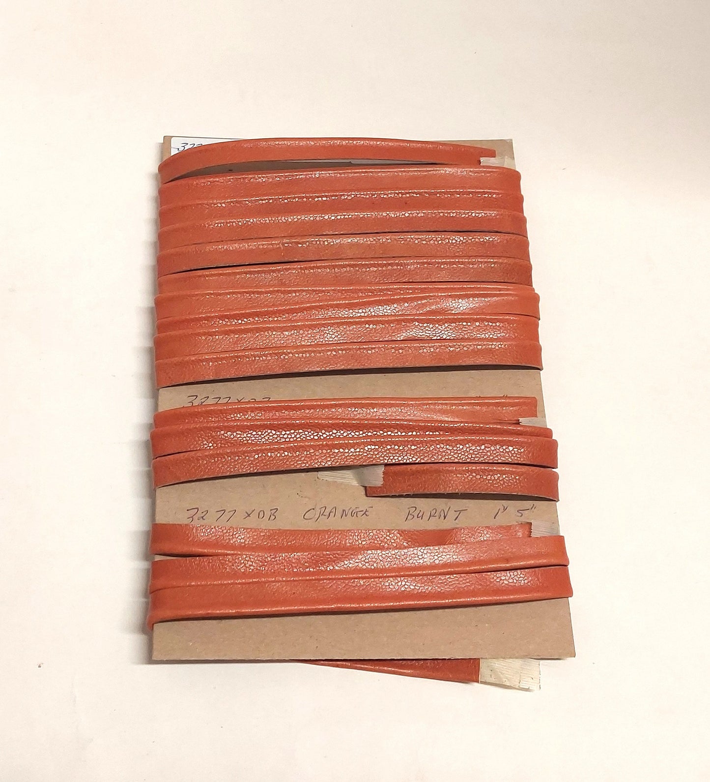 1/2" Cord Piping, Cowhide Leather in Burnt Orange (3 YDS) 3277XDB