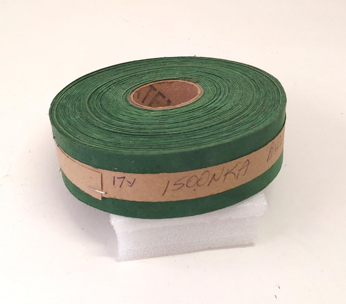 1-1/2" Flat, Leather Binding in Avocado Green (2 YDS) 1500NKA - trim, edge binding, leather tape