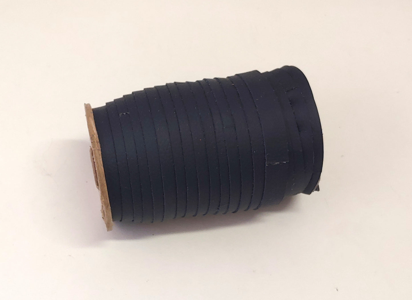1/2" Flat, Cowhide Leather Lacing in Navy UPL (5 YDS) 0500FCE