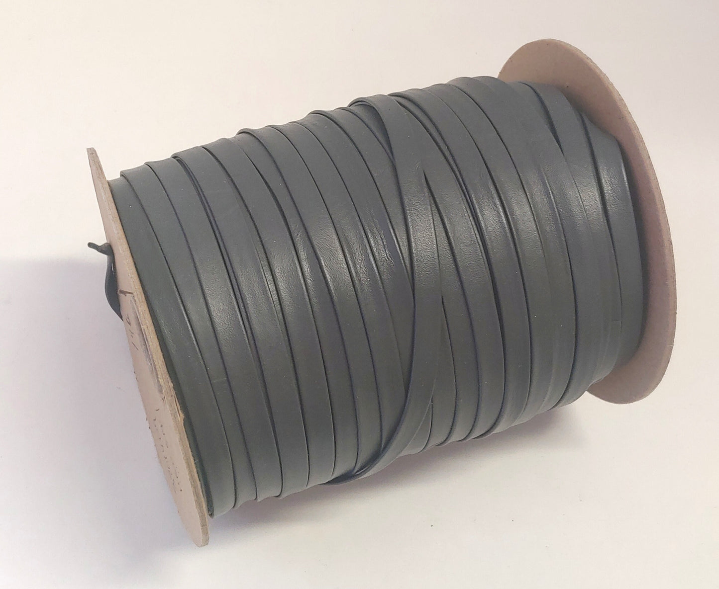 3/8" wide Cowhide Leather Stripping in Med Gray (3 yds) 3701XD9 Double-Folded, Reinforced