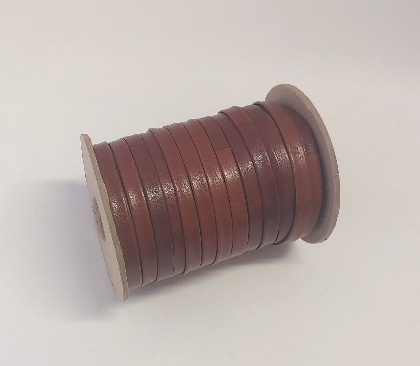 3/8" wide Kid Leather Lacing in Mahogany (3 yds) 3701XKA Double-Folded and Reinforced