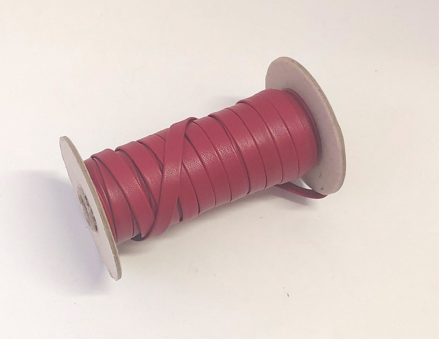 Genuine Cowhide Leather Stripping 3/8" Double-Fold in Red Fuji (6 yds) 0375BDB