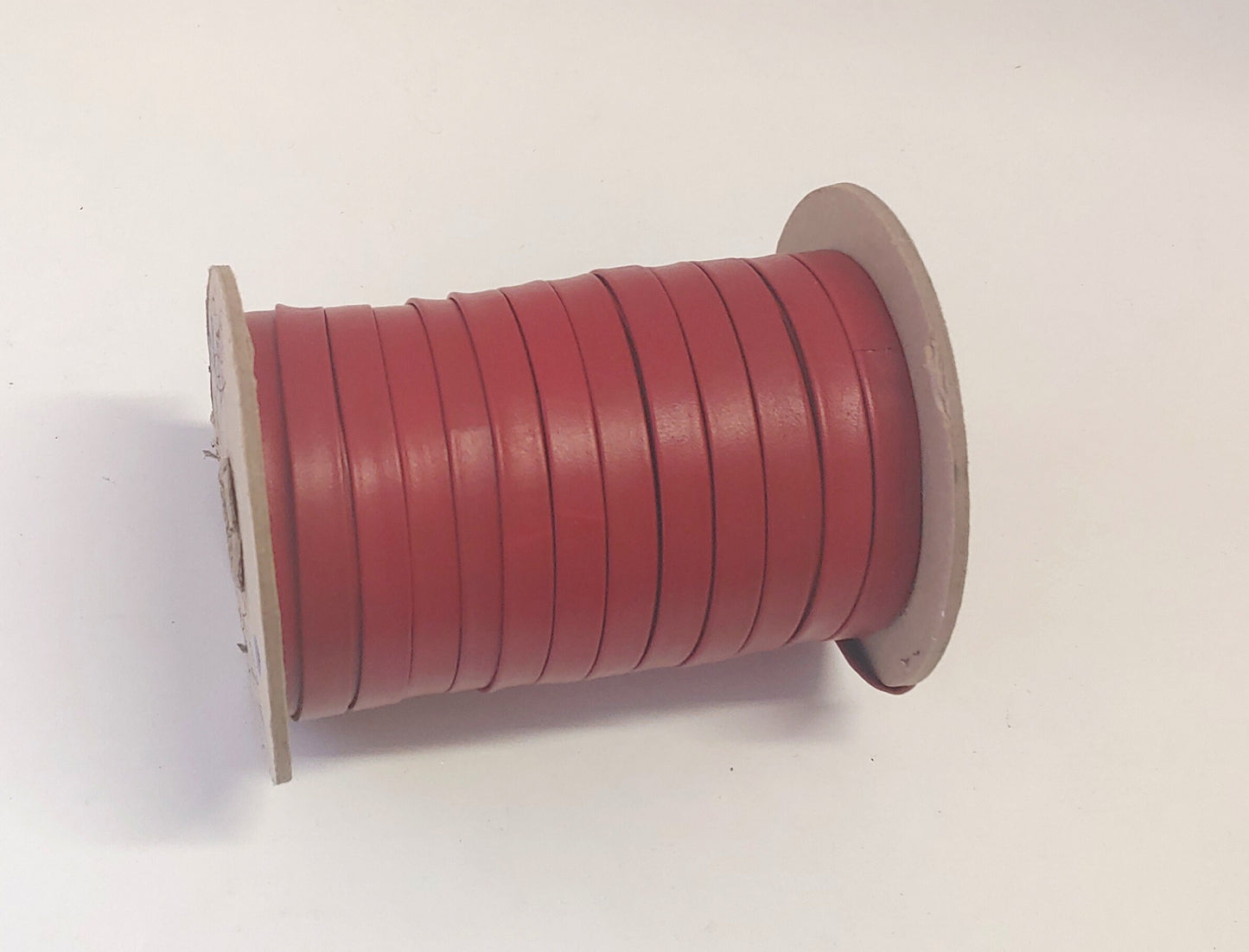 3/8" wide Cowhide Leather Stripping in Red (3 yds) 3701XD9 Double-Folded, Reinforced