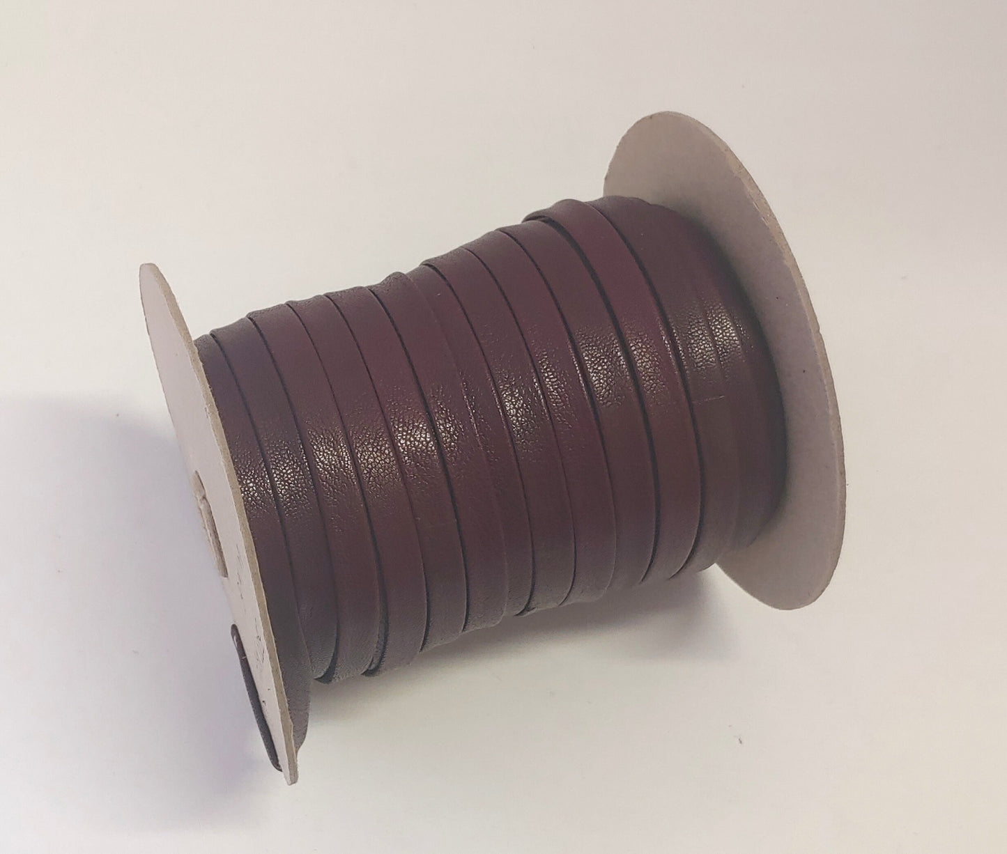 3/8" wide Kid Leather Lacing in Wine (3 yds) 3701XKA Double-Folded and Reinforced