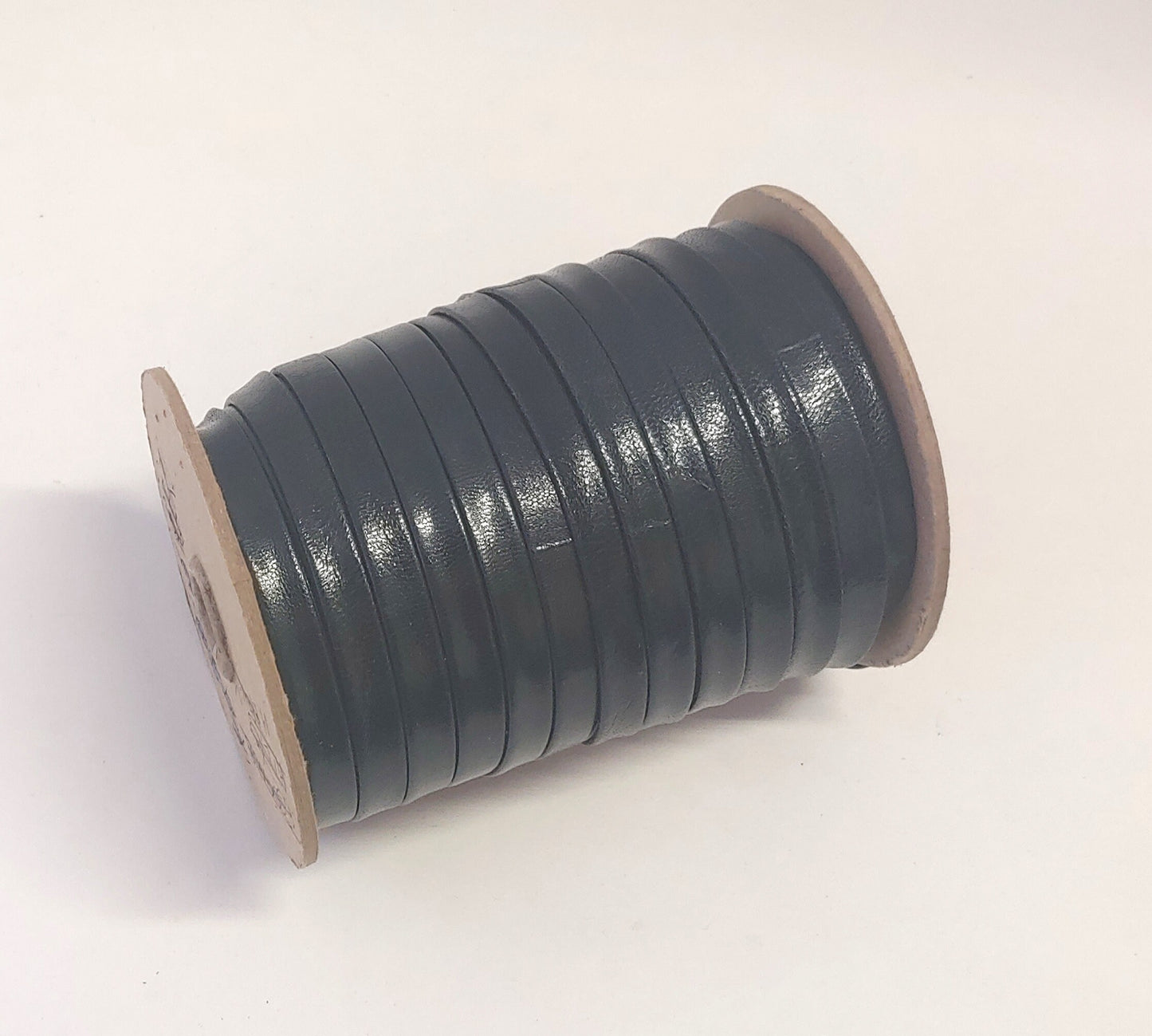 3/8" wide Kid Leather Lacing in Navy (3 yds) 3701XKA Double-Folded and Reinforced