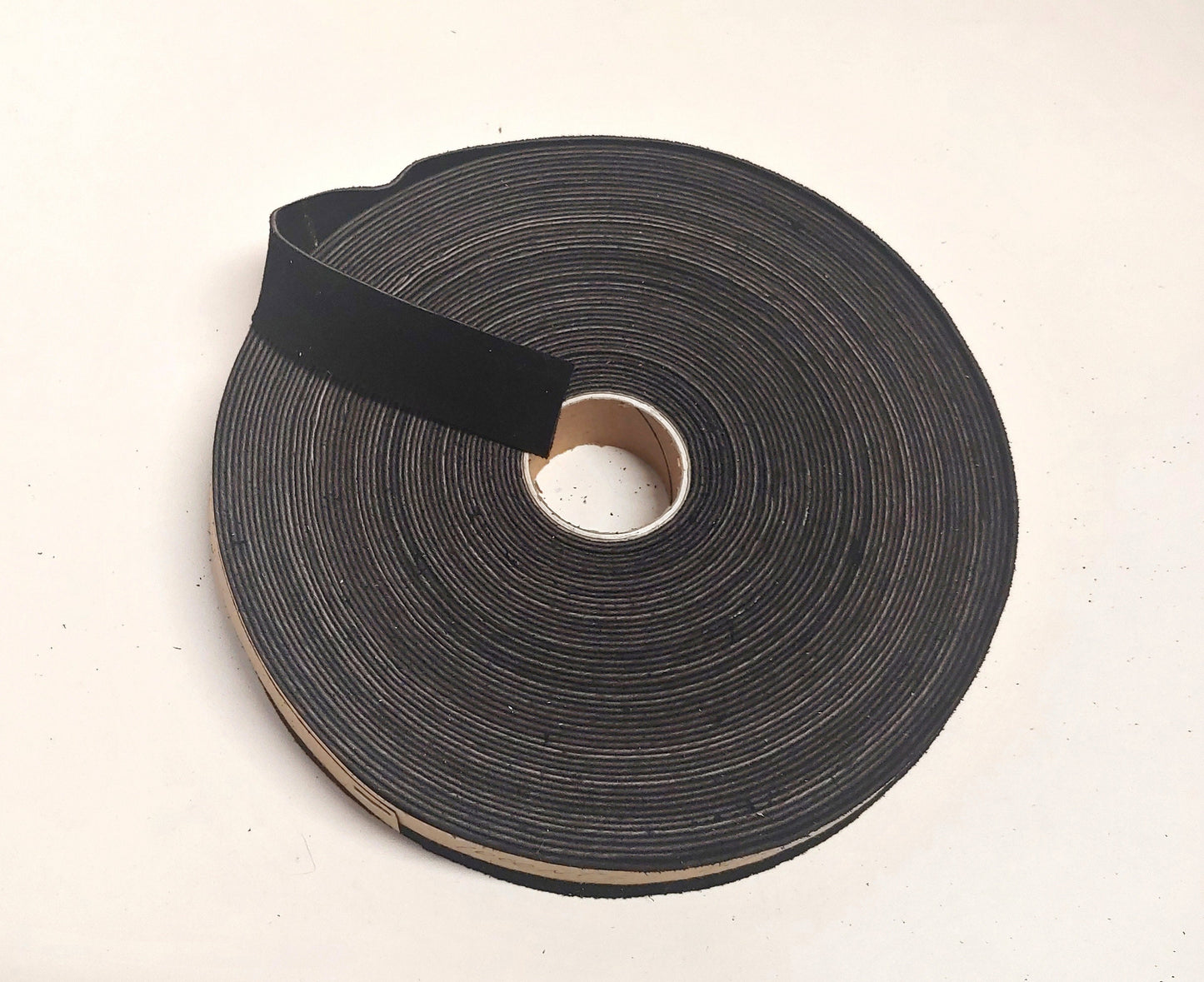 1" Flat, Calf Suede Stripping in Dark brown (5 YDS) 1000NP5 edge binding; top stitching leather trim tape
