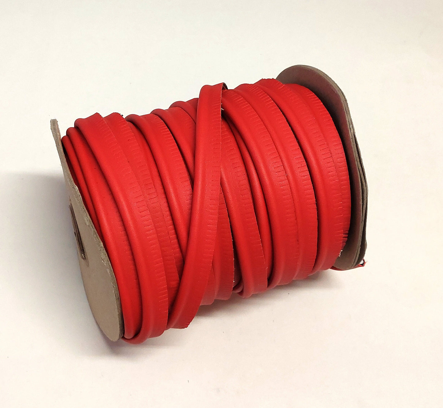 5/8" Soft Stretch Vinyl Faux Leather Upholstery Piping Thick Welting Furniture Handbags Vegan; RED 3118XVSS (5 Yards)