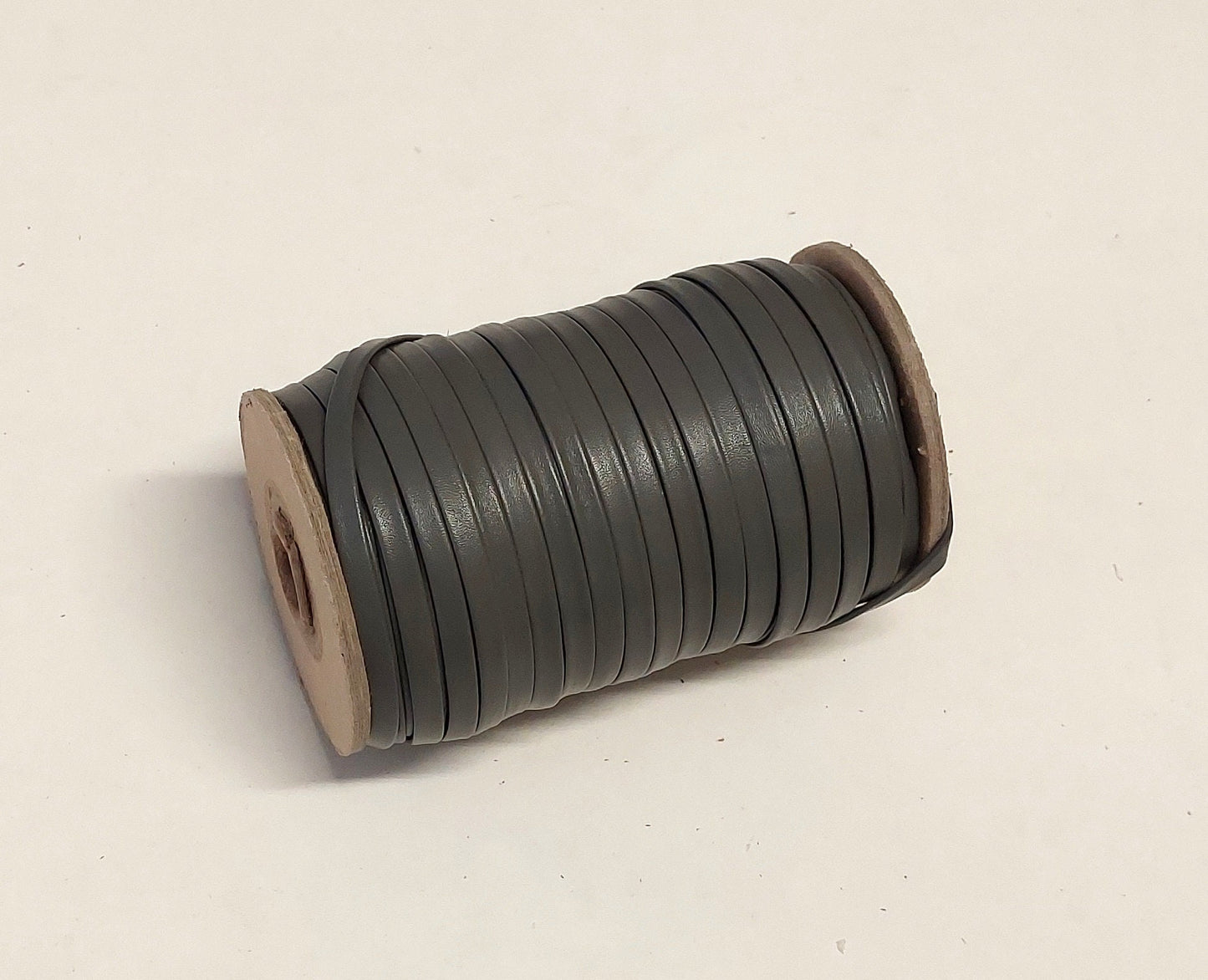 1/4" wide Cowhide Leather Lacing in Gray Garment (5 yds) 0250BDB Double-folded