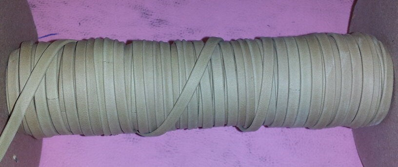 Geniuine Cowhide Leather Lacing 1/8" Folded & Reinforced (camel colour) 0125RC9 - 5 YDS