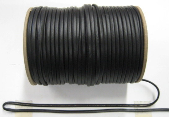 5/32" Black Leatherette Lacing Double-folded Daytona (10 yds) 0156BVDAY vinyl