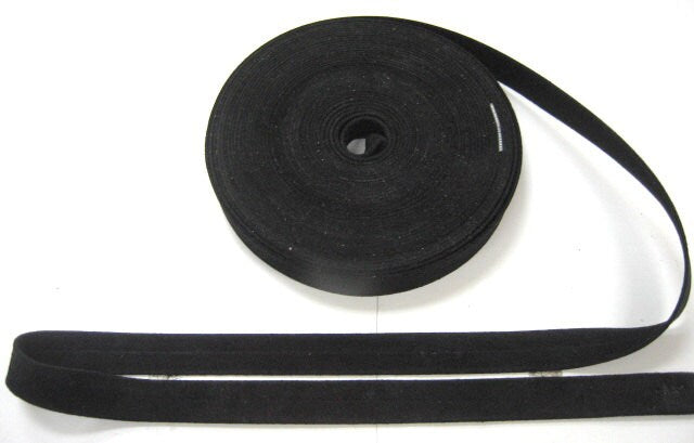 Genuine Black Pig Suede Strap 5/8" Folded (3 yds) 0625BP4