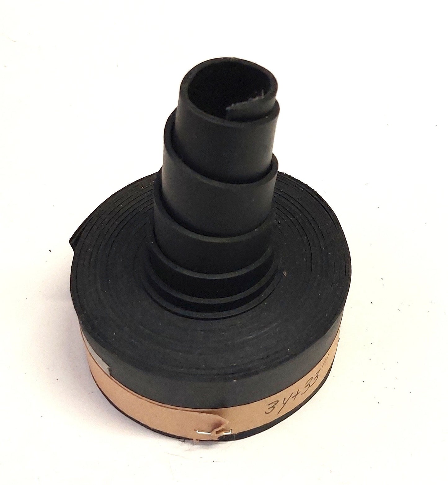 1.5" Back to Back Cowhide Leather Stripping in Black Kyoto (3.91 YDS) 3748XDB- straps, leather shelving; harnesses