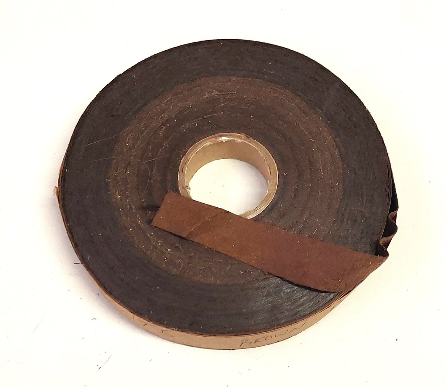 3/4" Flat, Speckled Brown Ultrasuede Non-Fray Trim (10 YDS) 0750NT trim tape; edge binding; leather tape