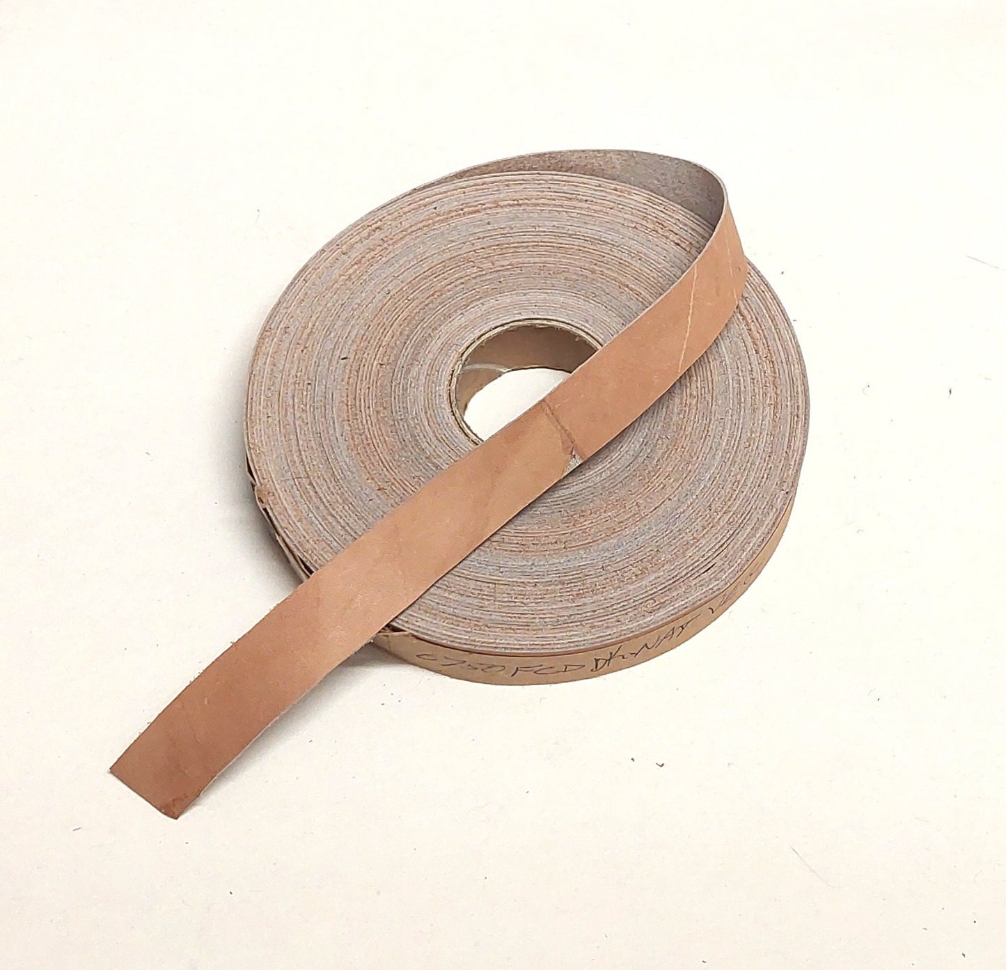 3/4" Flat Cowhide Leather Binding in DARK Natural Veg Tan (5 yds) 0750FCD trim tape; edge binding;