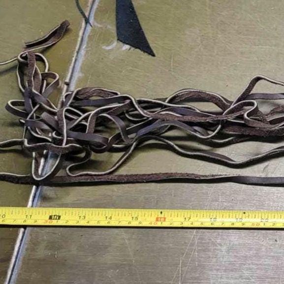 Vintage Top Grain Cowhide Leather Laces 1/4" - sold in bundles