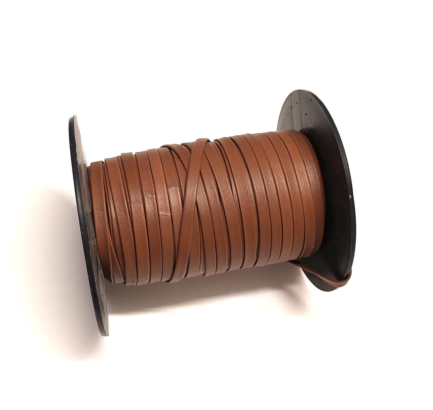 1/4" wide Cowhide Leather Lacing in Light Brown #2 (5 yds) 0250BDB Double-folded