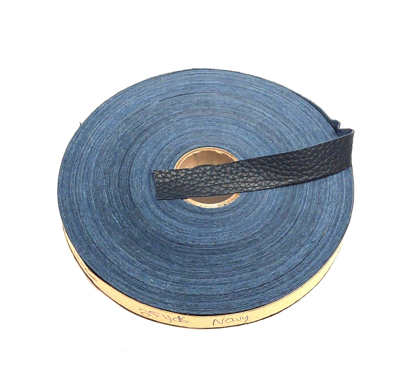 3/4" Flat, Cowhide Leather Binding in Navy Laguna (5 YDS) 0750FDG trim tape; edge binding; leather tape