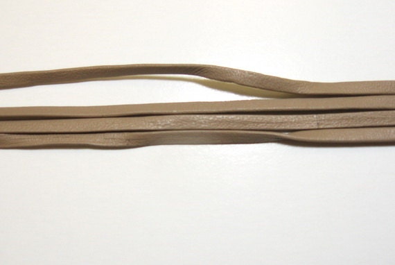 1/8" Double-folded & Reinforced Cowhide Lacing in Beige 3PC. of 1 yd lengths (3yrds) 0125RD9