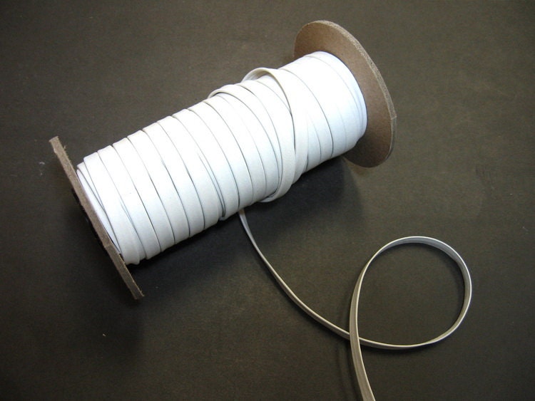 1/4" wide Cowhide Leather Lacing in White Duquessa 0250BDB Double-Folded