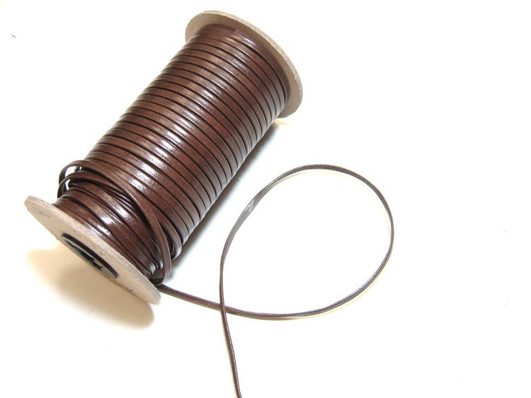 5/32" Double-folded and Reinforced Cowhide Lacing in Light Brown 5 yds 0156RD9