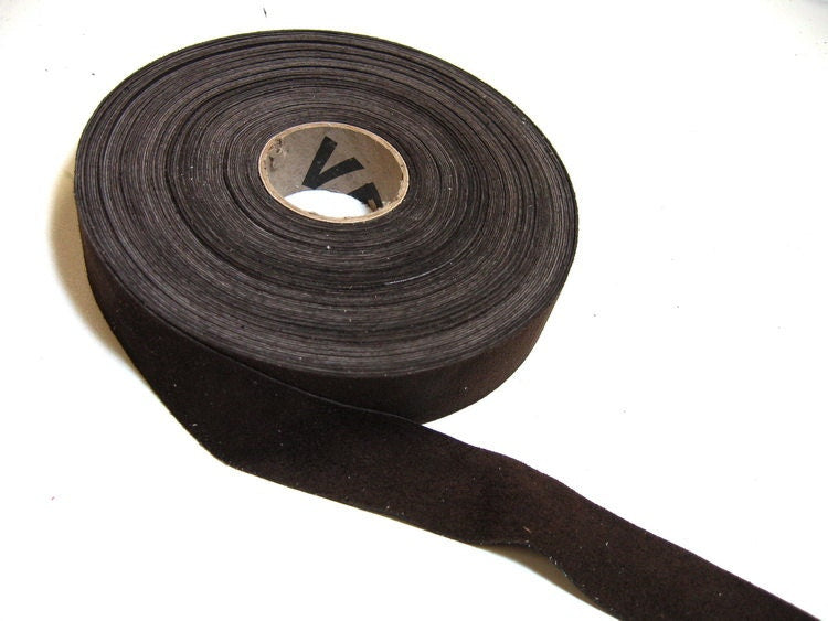 1" Flat Brown Genuine Pig Split Suede Binding (5 yds) 1000NP4 trim tape; edge binding; leather tape